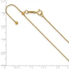 1/20 14k Yellow Gold Filled Lightweight 0.80mm Adjustable Box Link Chain | 22"