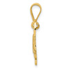 14k Yellow Gold Textured Polished Casted Solid Textured Back Pit Bull Dog Charm