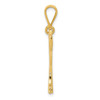14k Yellow Gold Textured Back Polished Casted Solid Textured Mastiff Dog Charm