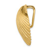 14K Yellow Gold Medium Sized Satin Scallop Shell Slide Fits up to 10mm Necklace