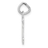 Gent's Ladies 14K White Gold Polished "D" with Key Charm Pendant For Necklace