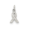 .925 Sterling Silver Polished Mini Cancer Awareness Ribbon Charm
