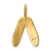 Women's Ladies 14K Rose Gold Polished Ballet Slipper Charm Pendant For Necklace