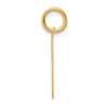 14K Yellow Gold Laser Cut  Medium Number # 6 Fancy Charm Pendant For Necklace
