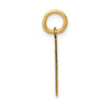14K Yellow Gold Laser Cut Small Satin Number 1 Fancy Charm Pendant For Necklace
