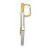 14K Yellow & White Gold Fancy Reversible Omega Slide Fashion Charm For Necklace