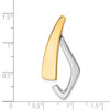 14K Yellow & White Gold Fancy Reversible Omega Slide Fashion Charm For Necklace