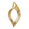 14K Yellow Gold Polished Reversible Omega Slide Fashion Pendant For Necklace