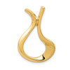 14K Yellow Gold Polished Solid & Casted Freeform Shaped Omega Chain Slide