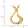 14K Yellow Gold Polished Solid & Casted Freeform Shaped Omega Chain Slide
