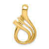 14K Yellow Gold Polished & Casted Reversible Omega Slide Fits up to 6mm Necklace