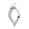 14K White Gold Polish Fancy Reversible Omega Slide Fashion Pendant For Necklace
