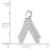 14K White Gold Polished Omega Slide w/ Hidden Bail Fits up to 6mm Necklace