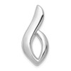 14K White Gold Polished Either Style Omega Slide Fashion Pendant For Necklace