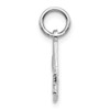 14K White Gold Block Letter Style #1 Mom Polished Charm