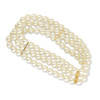 Cultura Glass Pearl Stretch Bracelet Gold Tone 1928 Boutique