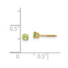 14K Yellow Gold 3mm Peridot Birthstone Stud Earrings Madi K Children's Jewelry