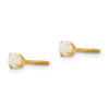 14K Yellow Gold 3mm Opal Birthstone Stud Earrings Madi K Children's Jewelry