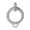 CZ Charm Holder Pendant .925 Sterling Silver Click On Amore La Vita