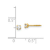 14K Yellow Gold 3mm Synthetic Spinel Stud Earrings Madi K Children's Jewelry