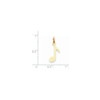 14K Yellow Gold Polished & Stamped Musical Note Fancy Charm Pendant For Necklace