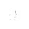 14K White Gold Polished & Stamped Musical Note Fancy Charm Pendant For Necklace
