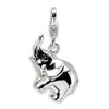 Elephant Charm 3D Enameled .925 Sterling Silver Click On Amore La Vita