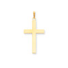 14K Yellow Gold Solid Polish Flat Design Crucifix Cross Religious Charm Pendant