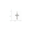 Gent's Ladies 14K White Gold Laser Design Crucifix Cross Religious Charm Pendant