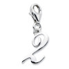 Number 2 Charm .925 Sterling Silver Click On Amore La Vita