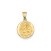 14K Yellow Gold Polished Saint Andrew "Pray For Us" Religious Medal Pendant