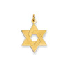 14K Yellow Gold Polished Laser Designed Star of David Jewish Religious Charm