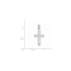 14K White Gold Solid Polished X Designed Crucifix Cross Religious Charm Pendant
