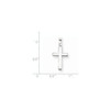 14K White Gold Die Struck Polished Satin Crucifix Cross Religious Charm Pendant
