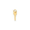 14K Yellow Gold Stamped Polished Key To Your Heart Charm Pendant