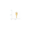 14K Yellow Gold Stamped Polished Key To Your Heart Charm Pendant