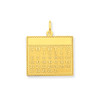 14k Yellow Gold Tuesday The First Day Calendar Pendant