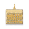Gent's Ladies 14k Yellow Gold "Wednesday The First Day Calendar" Charm Pendant
