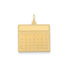 Gent's Ladies 14k Yellow Gold "Friday The First Day Calendar" Charm Pendant