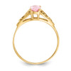 14K Yellow Gold Synthetic Rose Zircon Baby Ring Size 5 Madi K Childrens Jewelry