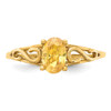 14K Yellow Gold Synthetic Citrine Stone Baby Ring Size 5 Madi K Kid's Jewelry