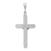 14K White Gold Polished Solid Crucifix Cross Christianity Religious Pendant