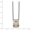 Diamond 18" Necklace .925 Sterling Silver & 14K Gold Accent 0.10 Ct Shey Couture