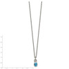 Blue Topaz and Diamond 18" Necklace .925 Sterling Silver 0.01 Ct Shey Couture