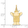 14K Yellow Gold Laser Etched Engraveable Boy Raise Hands for Love Kid Charm