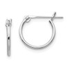 14K White Gold 9mm Mini Hollow Hinged Hoop Earrings Madi K Children's Jewelry