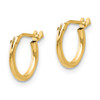 14K Yellow Gold Small 8mm Hollow Hinged Half Hoop Earrings Madi K Childs Jewelry