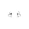 14K White Gold Heart & Butterfly Stud Earrings Push Back Madi K Child's Jewelry