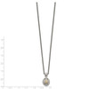Diamond Pendant 18" Necklace Sterling Silver 14K Gold Accent .06 Ct Shey Couture