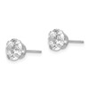 14K White Gold 6.5mm CZ Stud Earrings Push Back Madi K Children's Jewelry